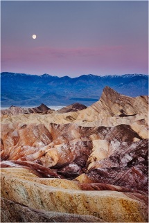 Moonset, Zabriskie Point, Death Valley