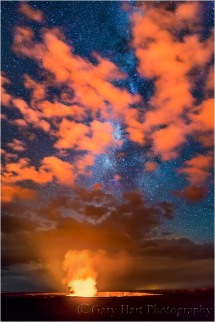 Fire on High, Kilauea Caldera, Hawaii Volcanos National Park