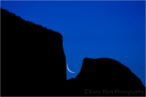 Gary Hart Photography: Moonrise Silhouettes, El Capitan and Half Dome Yosemite