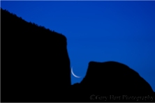 Gary Hart Photography: Rising Crescent, El Capitan and Half Dome, Yosemite