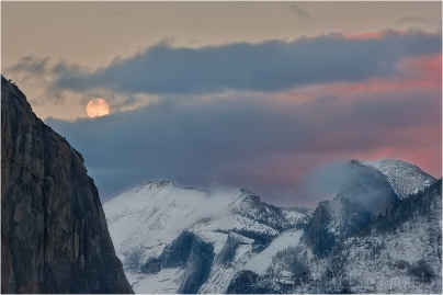 Winter Moon, Half Dome, Yosemite