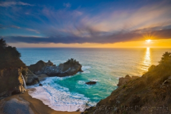 Gary Hart Photography: Sunset, McWay Fall, Big Sur, California