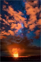 Gary Hart Photography: Fire on High, Kilauea and Milky Way, Hawaii