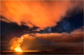 Milky Way and Clouds, Kilauea Caldera, Hawaii