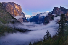 Gary Hart Photography: Twilight Fog, Tunnel View, Yosemite