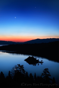 Gary Hart Photography: Moonrise, Emerald Bay, Lake Tahoe