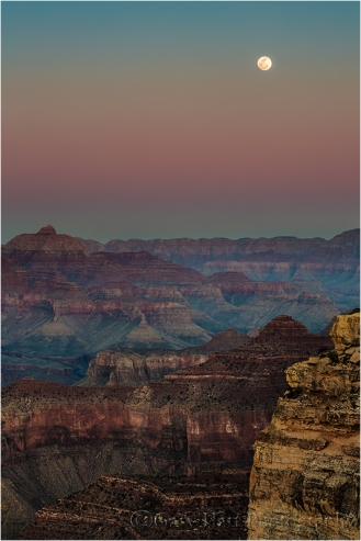 Gary Hart Photography: Moonrise, Hopi Point, Grand Canyon