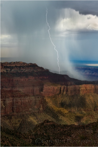 Gary Hart Photography: Downpour, Point Imperial, North Rim, Grand Canyon