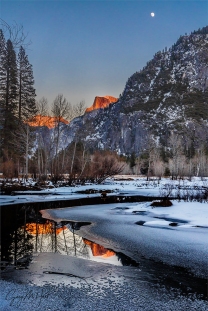 Gary Hart Photography: Winter Moonrise, Merced River, Yosemite