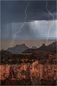 Gary Hart Photography: Too Close, Lightning on the North Rim, Grand Canyon