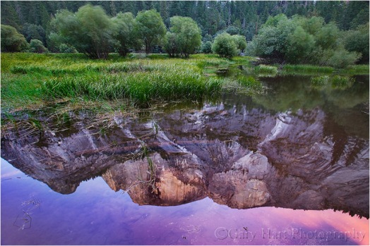 Gary Hart Photography: Half Dome Sunset Reflection, Mirror Lake, Yosemite