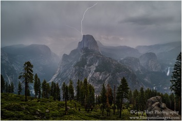 Gary Hart Photography: Sierra Lightning, Half Dome, Yosemite