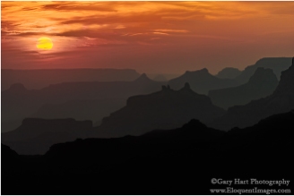 Gary Hart Photography: Smoky Sunset, Desert View, Grand Canyon