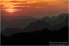 Gary Hart Photography: Sunset Silhouettes, Desert View, Grand Canyon