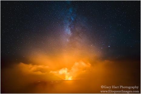 Gary Hart Photography: Fire and Mist, Halemaumau Crater, Kilauea, Hawaii