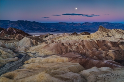 Gary Hart Photography: Winter Moon, Zabriskie Point, Death Valley