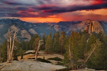 Gary Hart Photography: Sunset Storm, Half Dome from Sentinel Dome, Yosemite