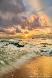 Gary Hart Photography: Surf at Sunrise, Lydgate Beach, Kauai, Hawaii