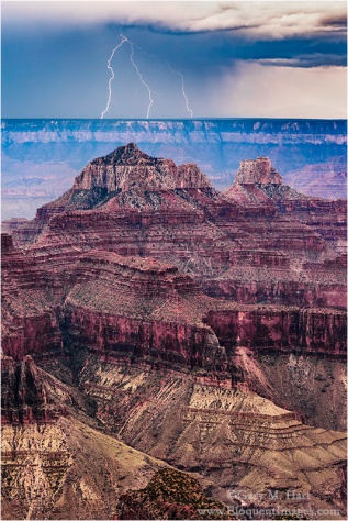 Gary Hart Photography: Forked Lightning, North Rim, Grand Canyon