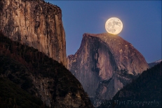 Gary Hart Photography: Supermoon, Half Dome and El Capitan, Yosemite