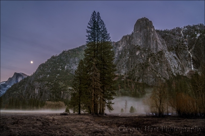 Gary Hart Photography: Nightfall, Half Dome and Sentinel Fall, Yosemite