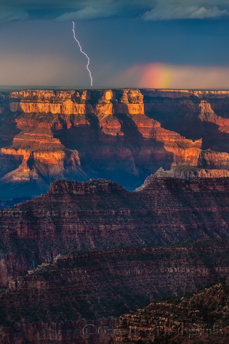 Gary Hart Photography: Color and Light, Grand Canyon Lightning, Bright Angel Point