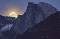 Gary Hart Photography: Winter Supermoon, Half Dome, Yosemite