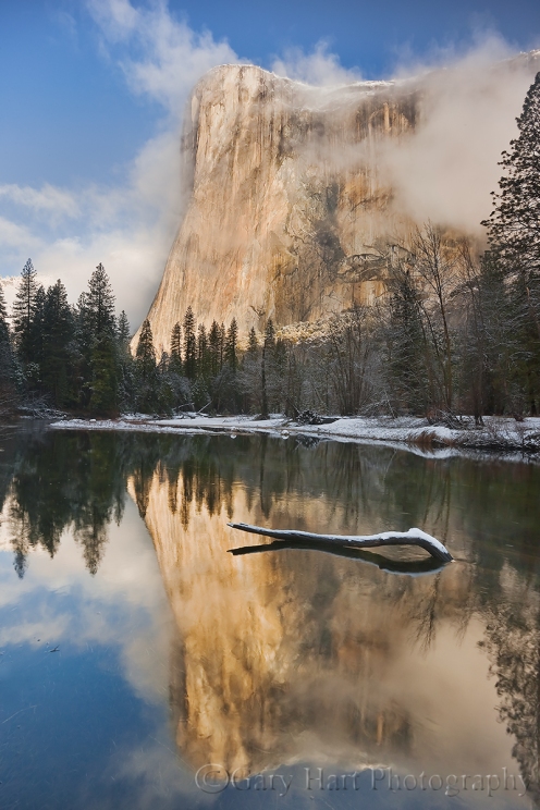 Gary Hart Photography: Winter Reflection, El Capitan, Yosemite