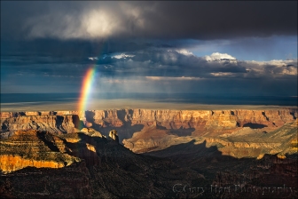 Nature's Prism, Rainbow Above Marble Canyon, Roosevelt Point, Grand Canyon