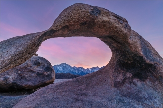 Gary Hart Photography: Framed Sunset, Mt. Whitney and Mobius Arch, Alabama Hills