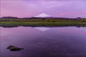 Gary Hart Photography: Sunset Calm, Mt. Adams, Trout Lake, Washington
