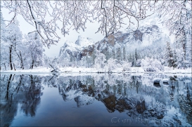 Gary Hart Photography: Winter Reflection, Bridalveil Fall and the Merced River, Yosemite