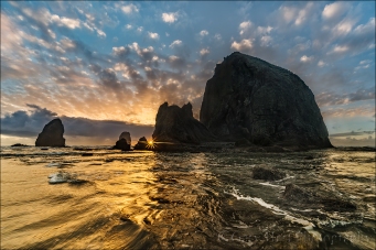 Gary Hart Photography: Sunstar, Haystack Rock, Cannon Beach, Oregon