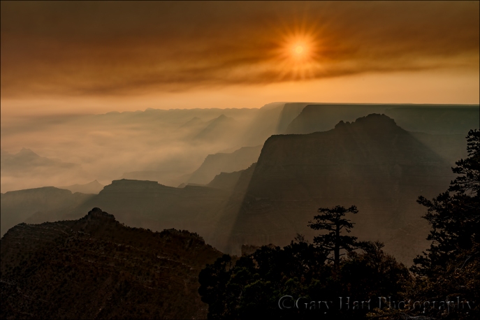 Gary Hart Photography: Where There's Smoke..., Grandview Point, Grand Canyon