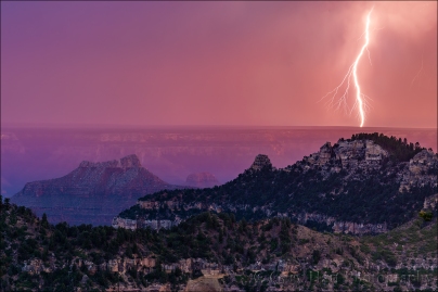 Gary Hart Photography: Sunset Lightning, Grand Canyon