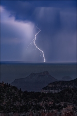 Gary Hart Photography: Twilight Lightning Strike, Grand Canyon
