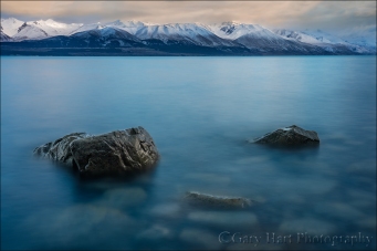 Gary Hart Photography: Dawn on the Rocks, Lake Pukaki, New Zealand