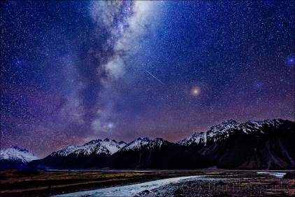 Gary Hart Photography: Milky Way and Hooker River, Aoraki / Mt. Cook National Park, New Zealand