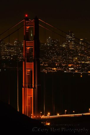 Gary Hart Photography: After Dark, San Francisco and the Golden Gate Bridge, Marin Headlands