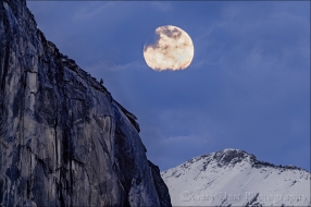 Gary Hart Photography: Moonrise, El Capitan and Cloud's Rest, Yosemite