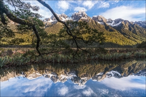 Gary Hart Photography: Reflection, Mirror Lakes, New Zealand