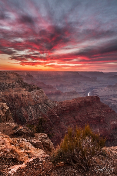 Gary Hart Photography: Sky on Fire, Hopi Point, Grand Canyon