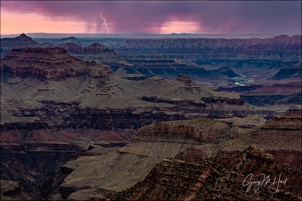 Gary Hart Photography: Lightning After Sunset, Grandview Point, Grand Canyon