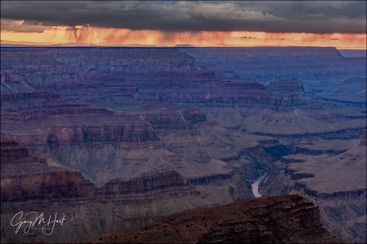Gary Hart Photography: Distant Lightning, Hopi Point, Grand Canyon