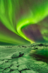 Gary Hart Photography: Green Wave, Aurora and Glacier Lagoon, Iceland