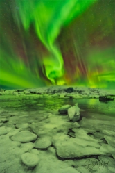 Gary Hart Photography: Aurora Spiral, Glacier Lagoon, Iceland