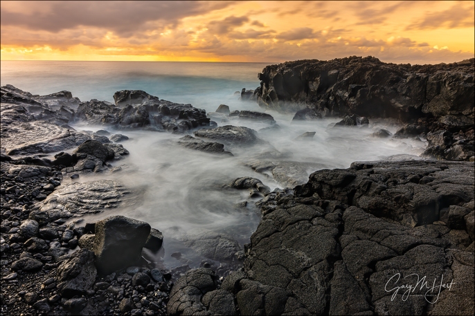Gary Hart Photography: Golden Sunrise, Puna Coast, Hawaii Big Island
