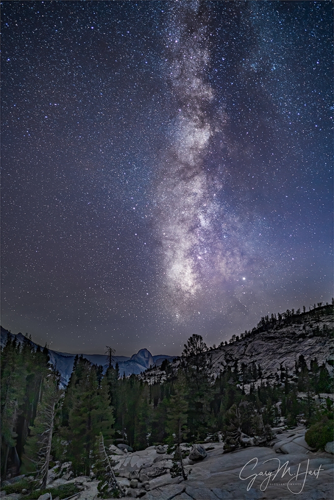 Gary Hart Photography: Yosemite Night, Half Dome and Milky Way from Olmsted Point