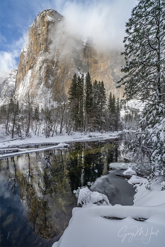 Gary Hart Photography: Winter Storm, El Capitan in the Snow, Yosemite