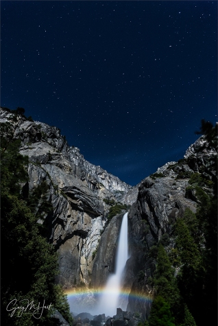 Gary Hart Photography: Moonbow and Big Dipper, Lower Yosemite Fall, Yosemite